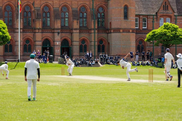 Students reviewing notes together