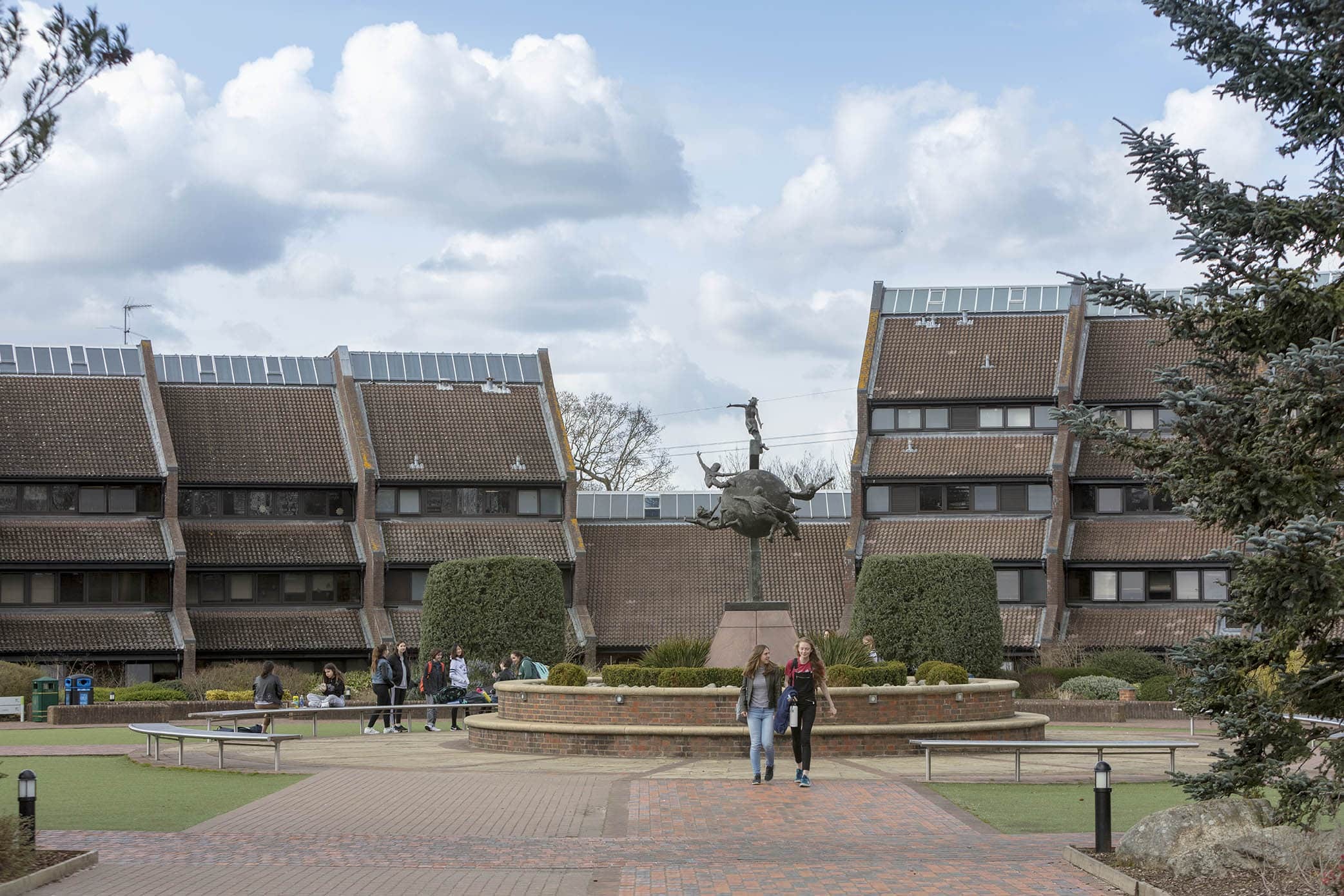 The Senior School buildings around the main quad at ACS Cobham