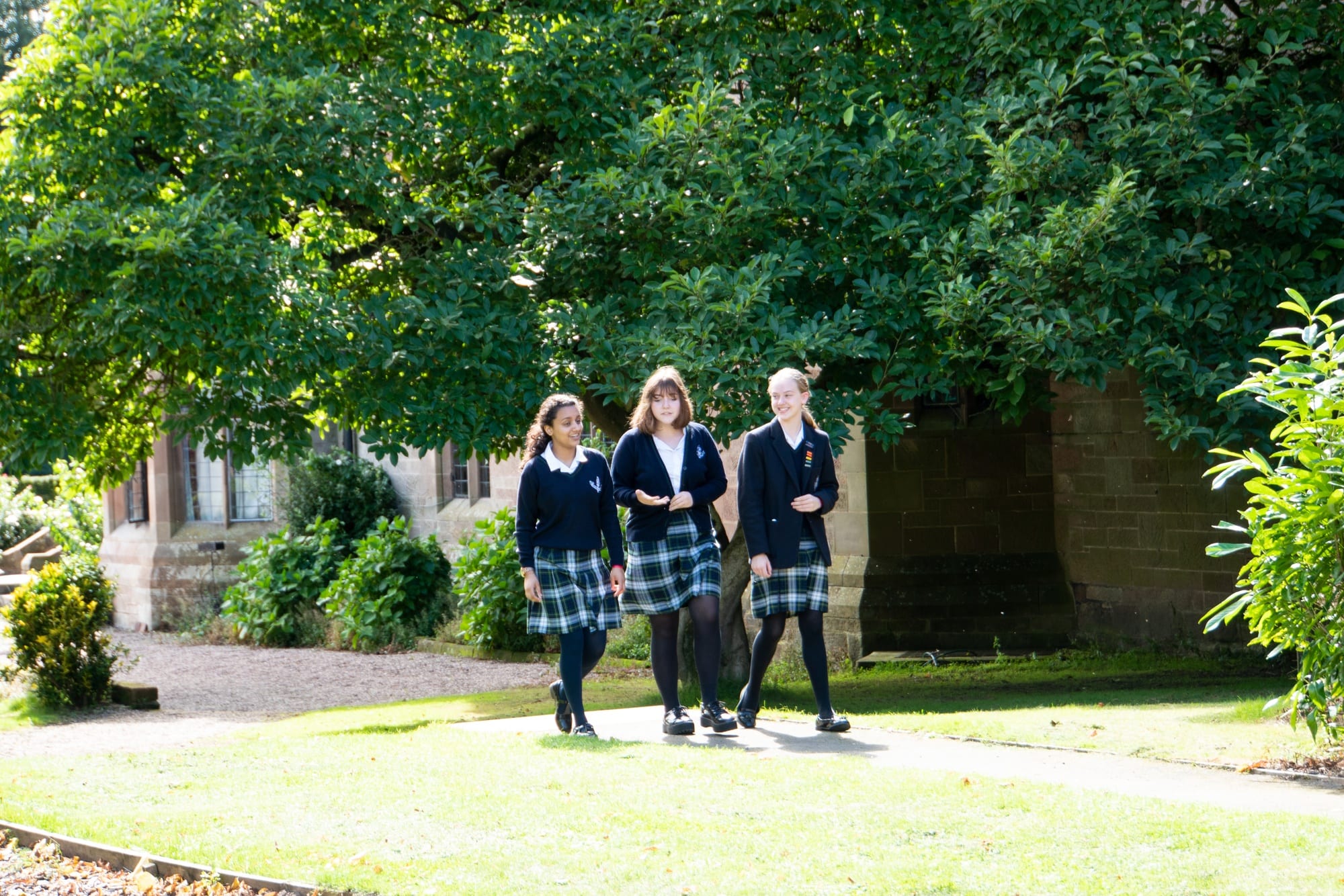 Adcote Senior School pupils walking through the grounds