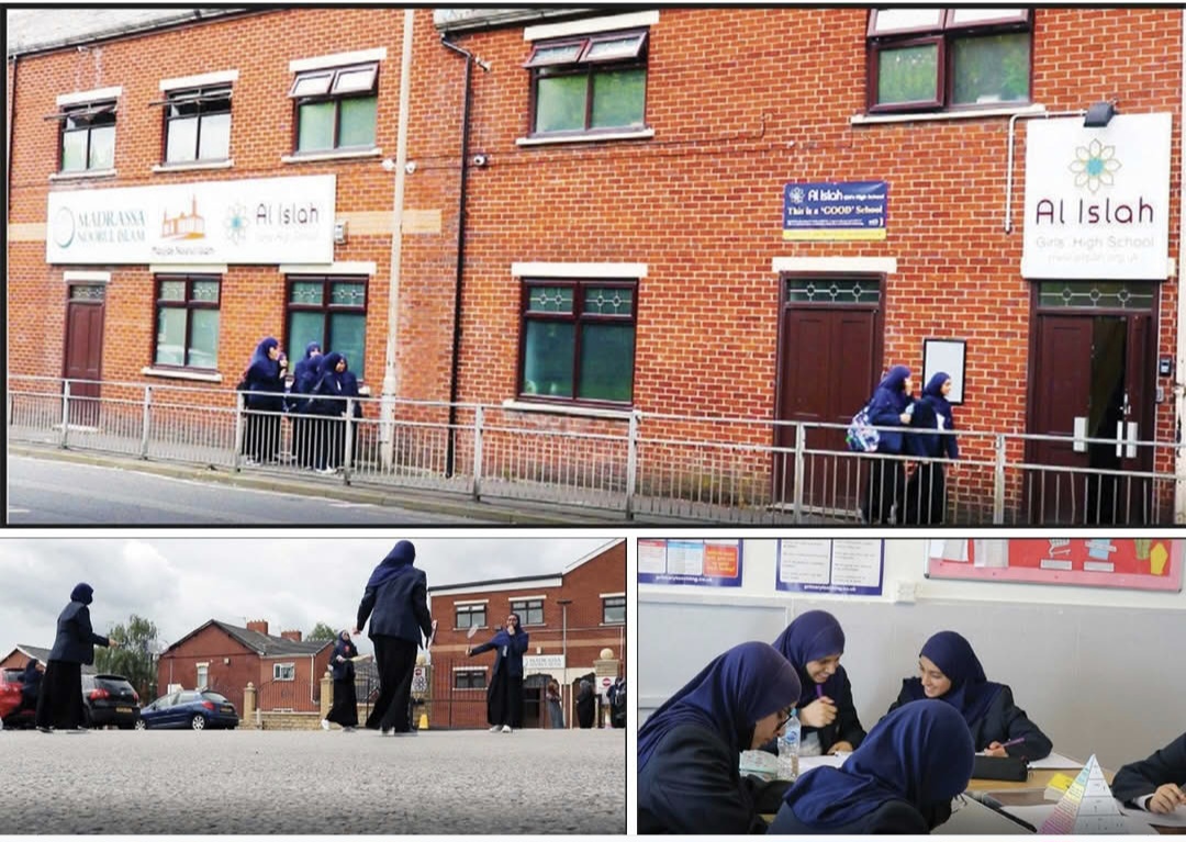 Exterior of the Al Islah Girls' High School building on Audley Range in Blackburn