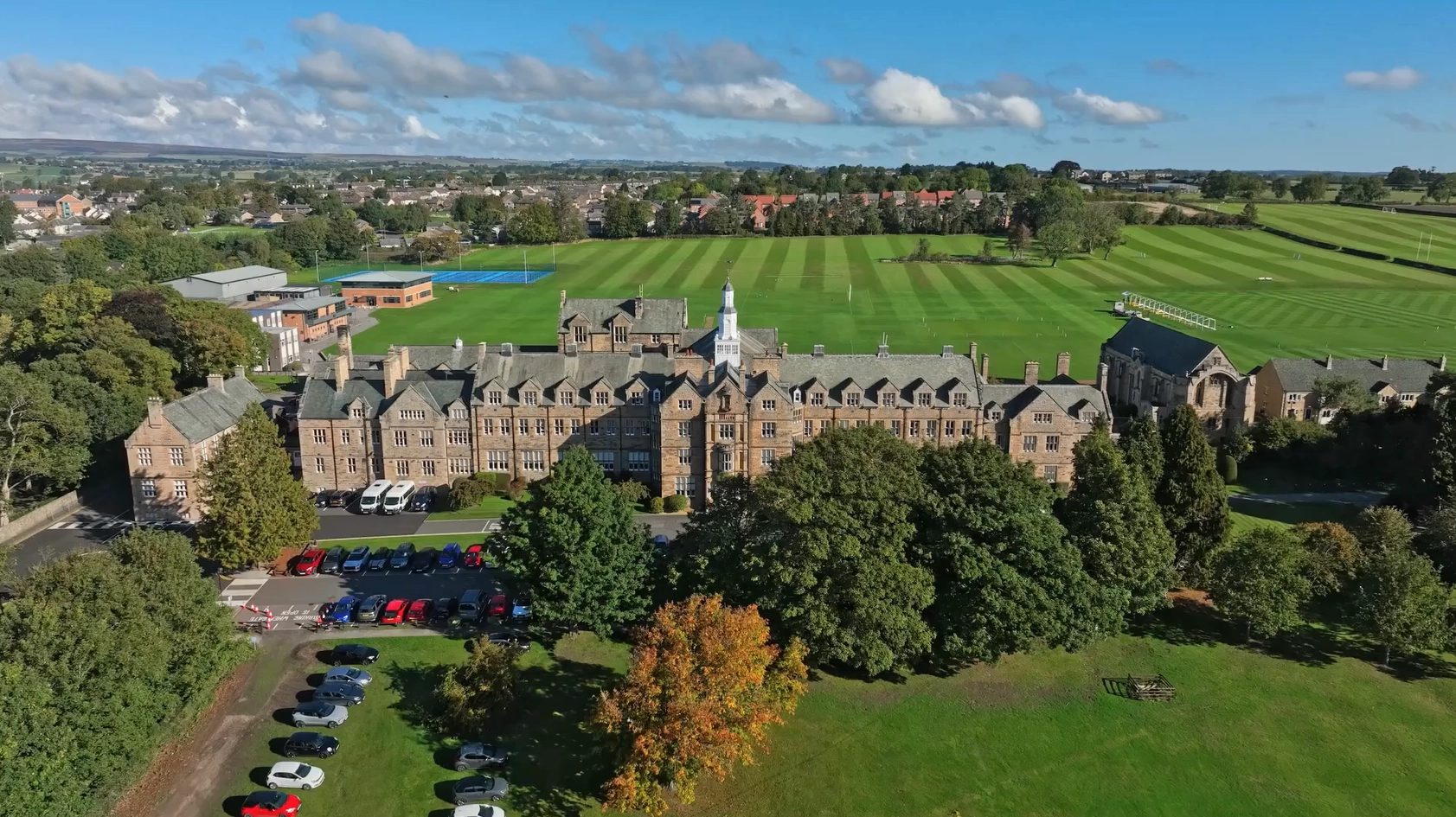 Campus view of Barnard Castle School