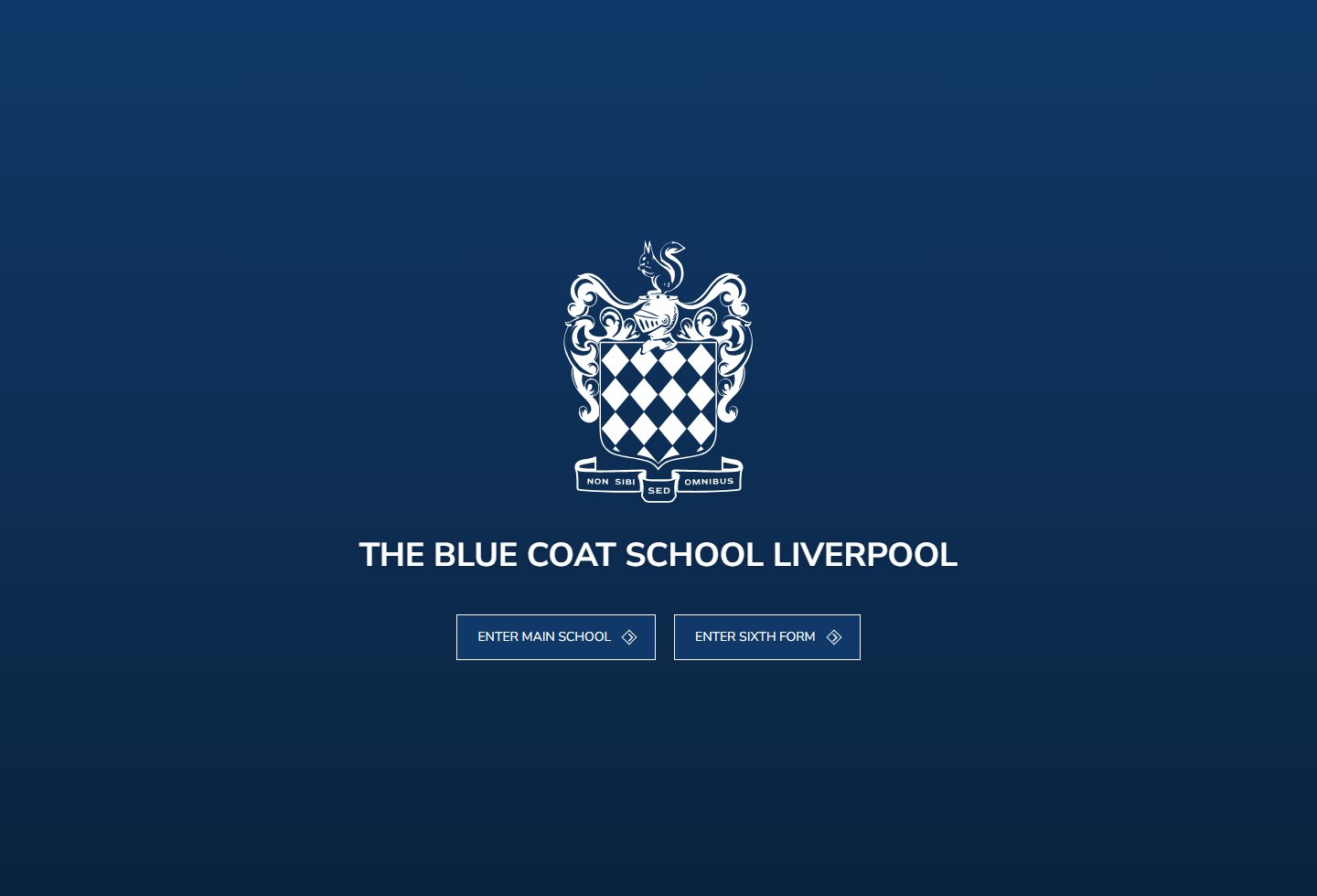 The Blue Coat School homepage screenshot