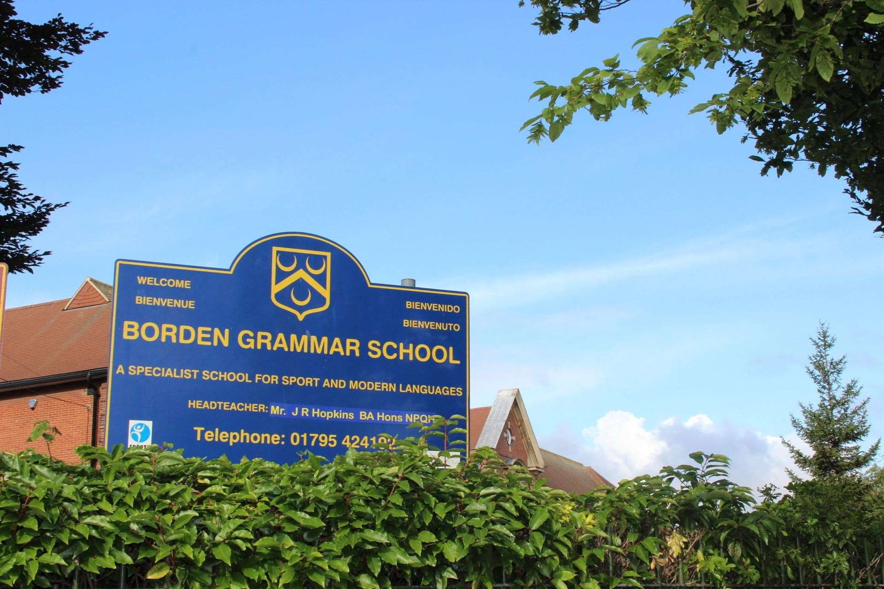 Borden Grammar School school building exterior