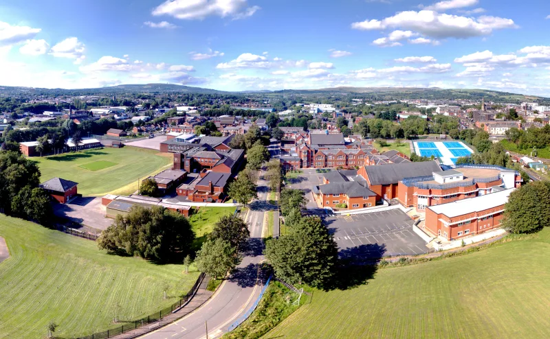 Campus view of Bury Grammar Schools