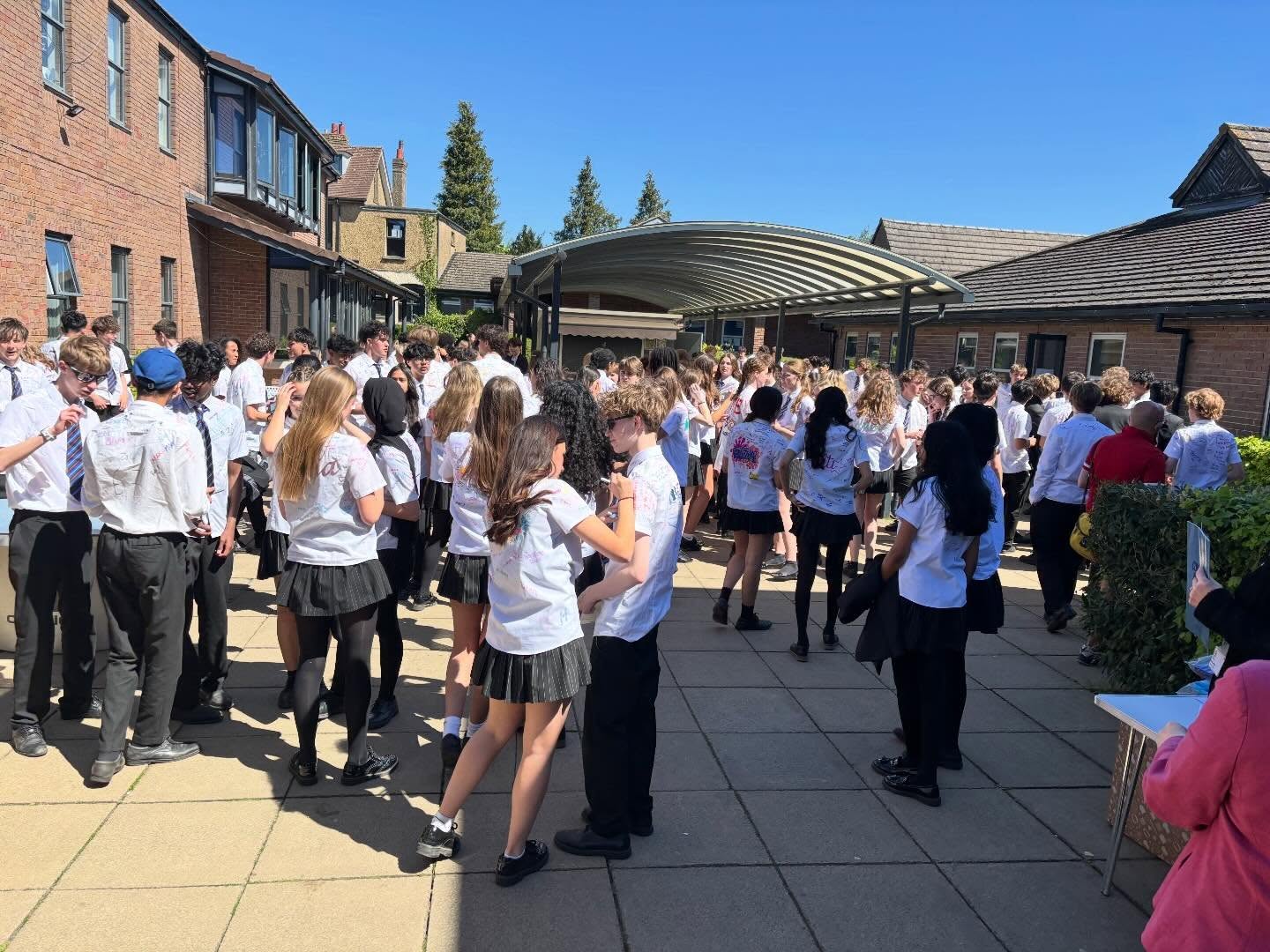 Chesham Grammar School students outdoors