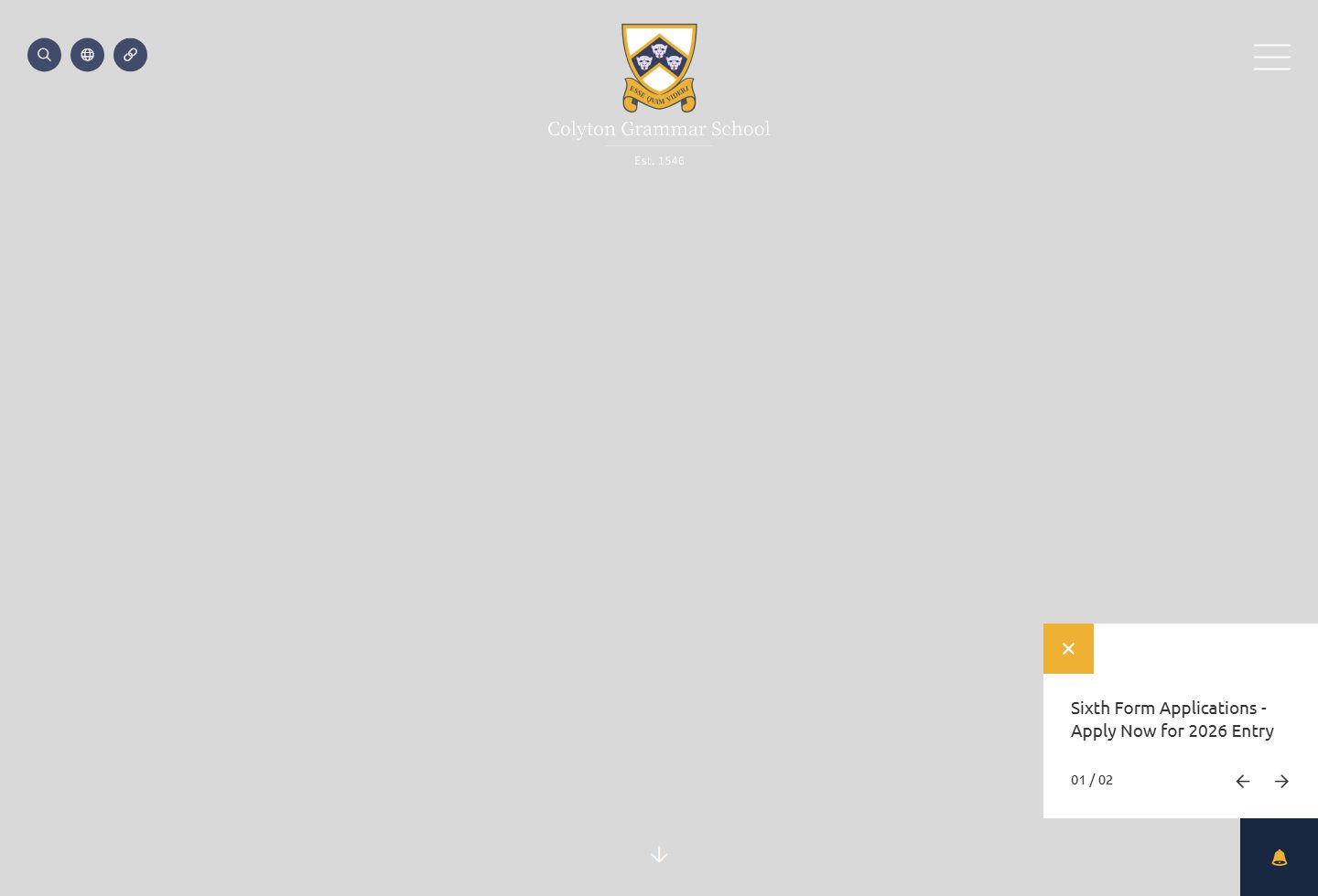 Colyton Grammar School homepage screenshot