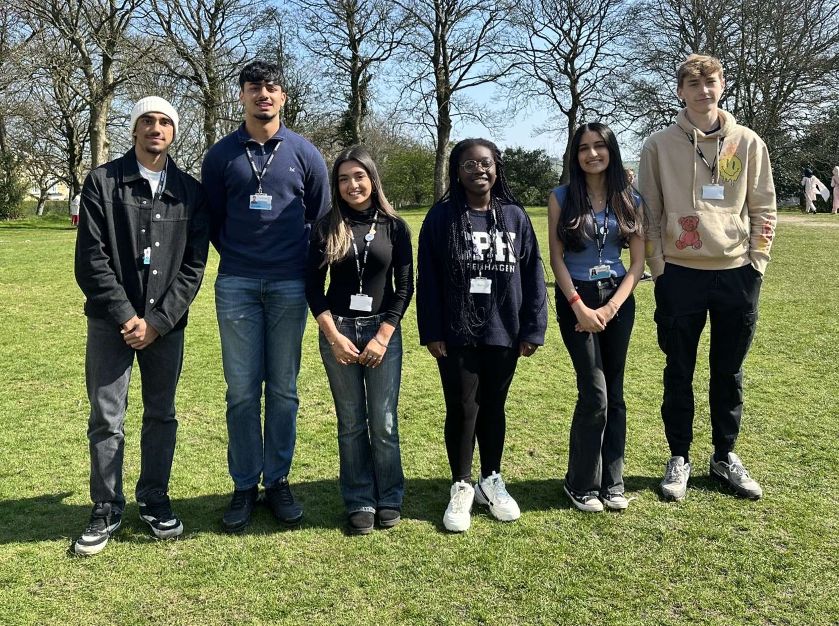 Pupils walking outside