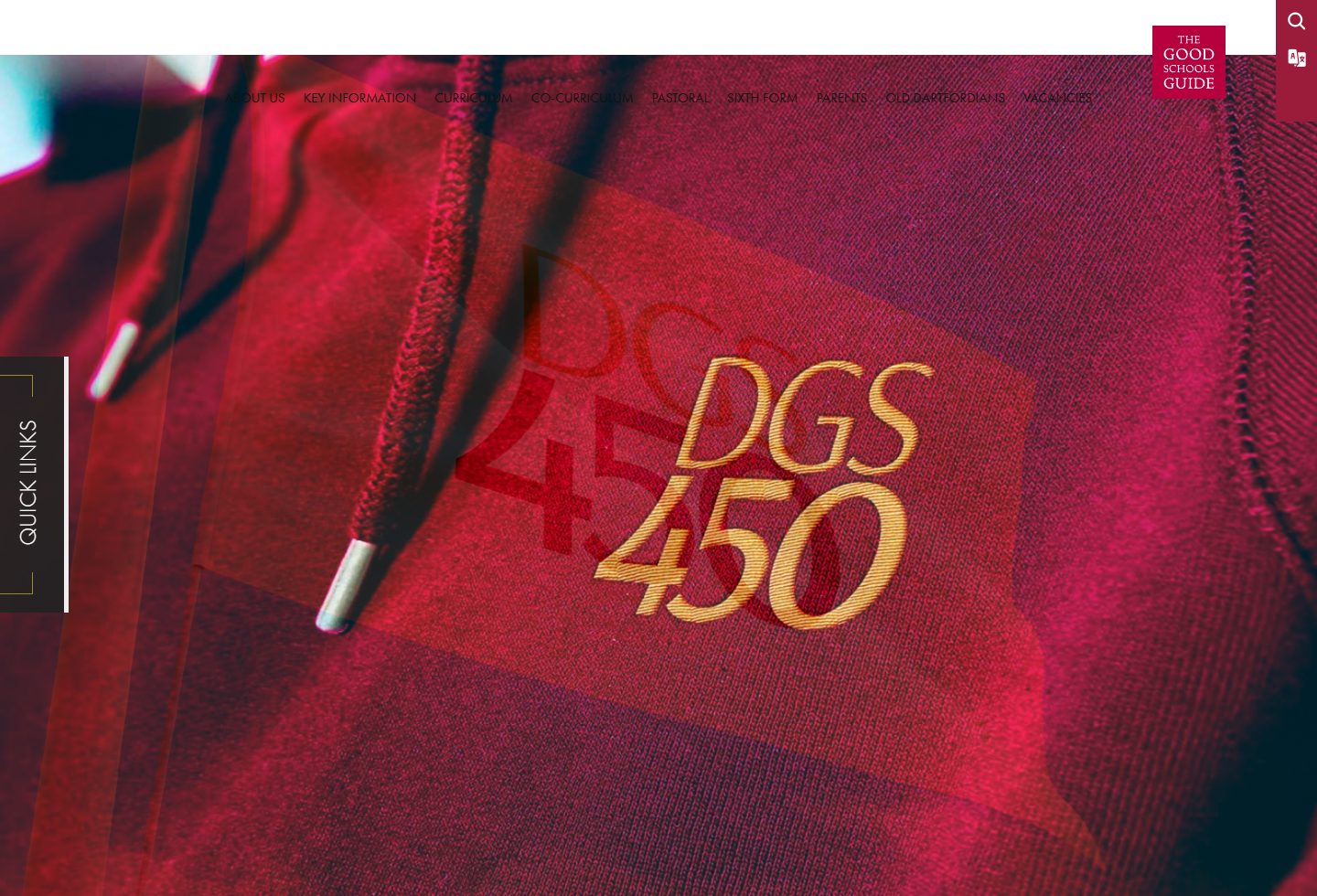 Dartford Grammar School homepage screenshot