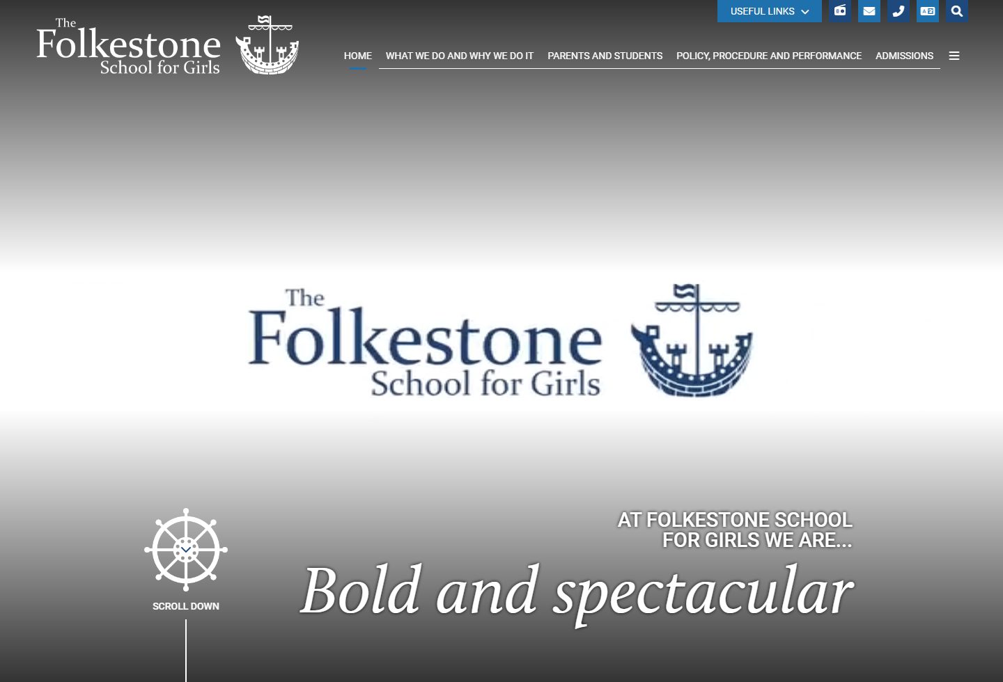 The Folkestone School for Girls homepage screenshot