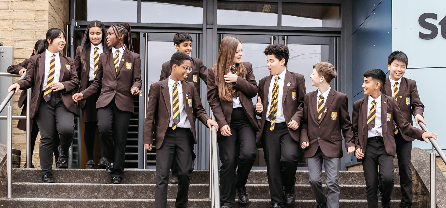 Heckmondwike Grammar School students on campus