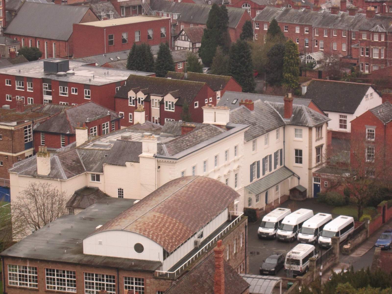Aerial view of Hereford Cathedral School campus