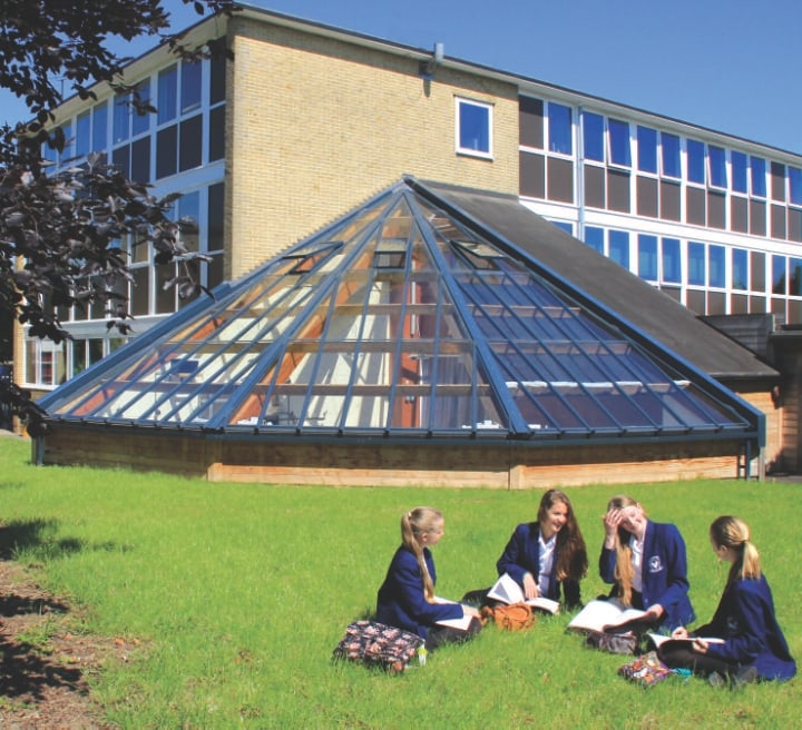 Highsted Grammar School school building exterior