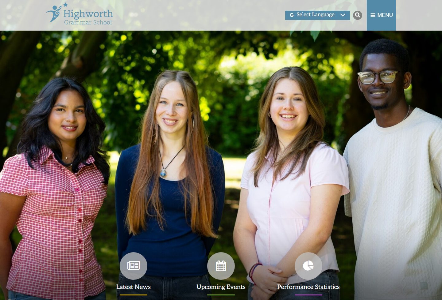 Highworth Grammar School homepage screenshot