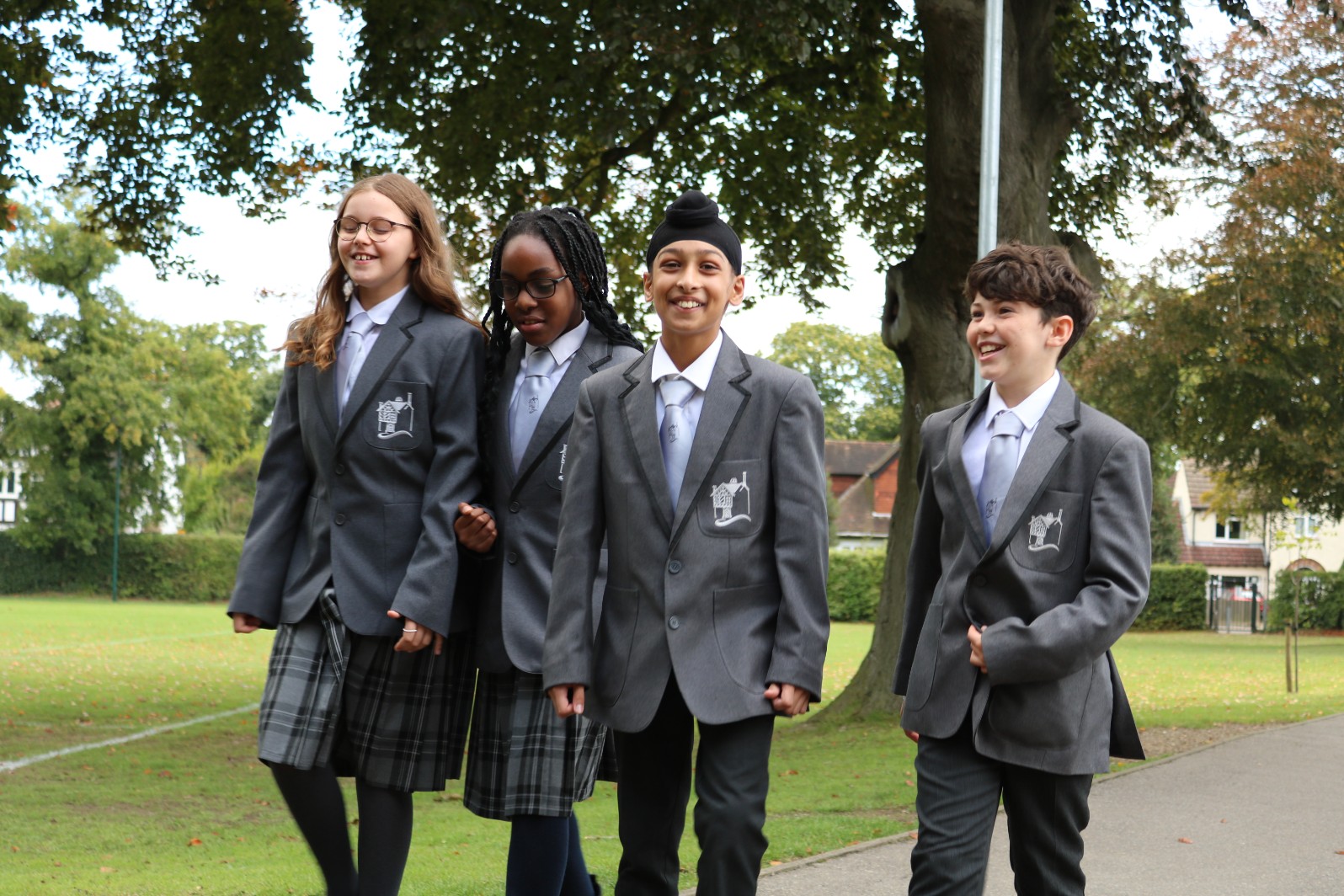 Holcombe Grammar School students outdoors