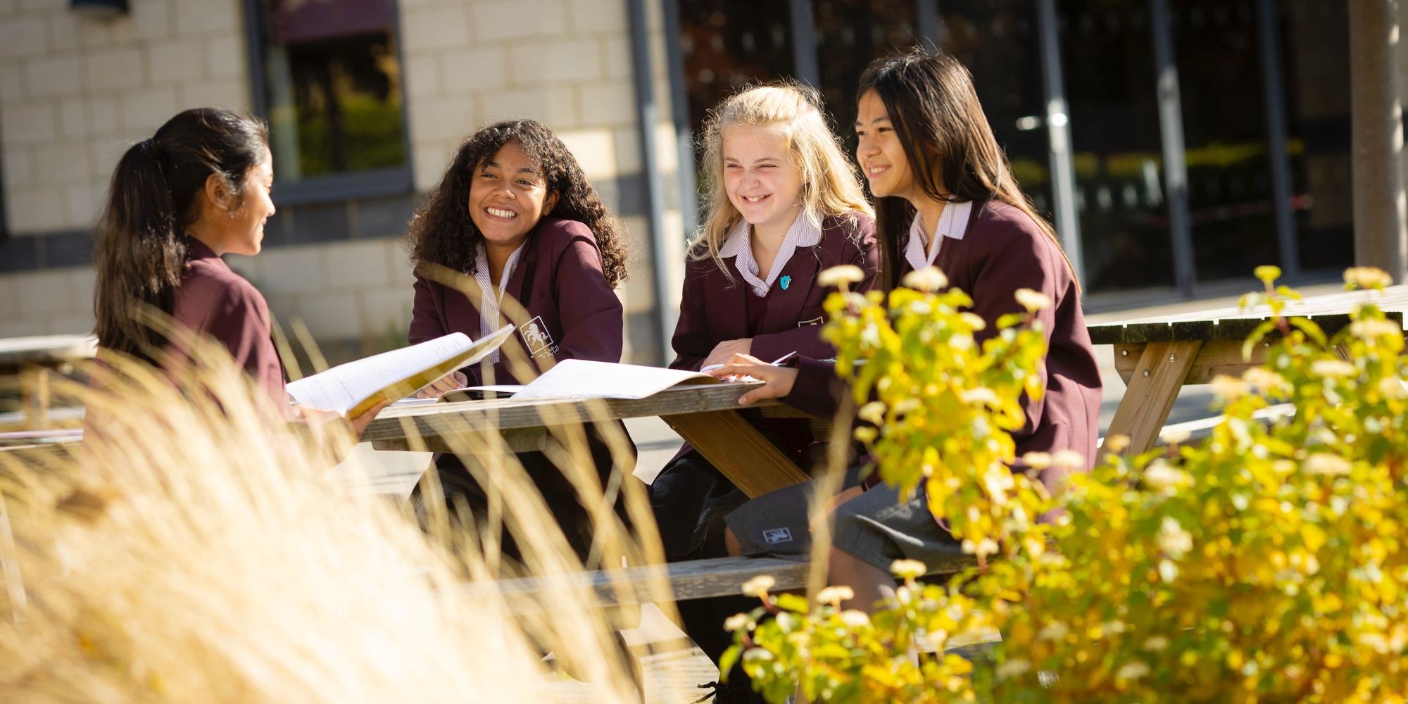 Invicta Grammar School students studying