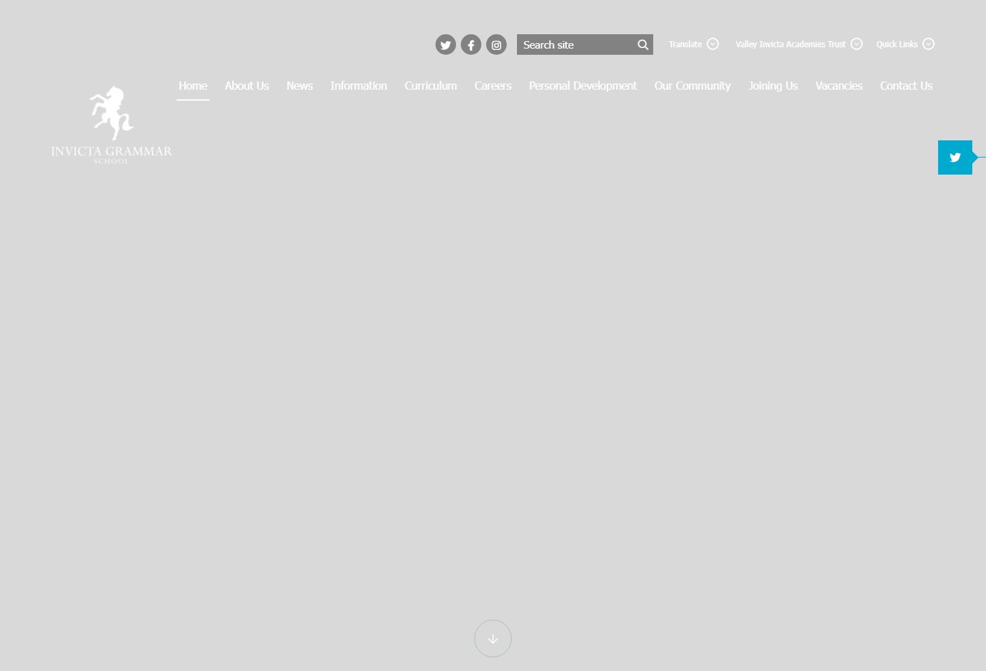 Invicta Grammar School homepage screenshot