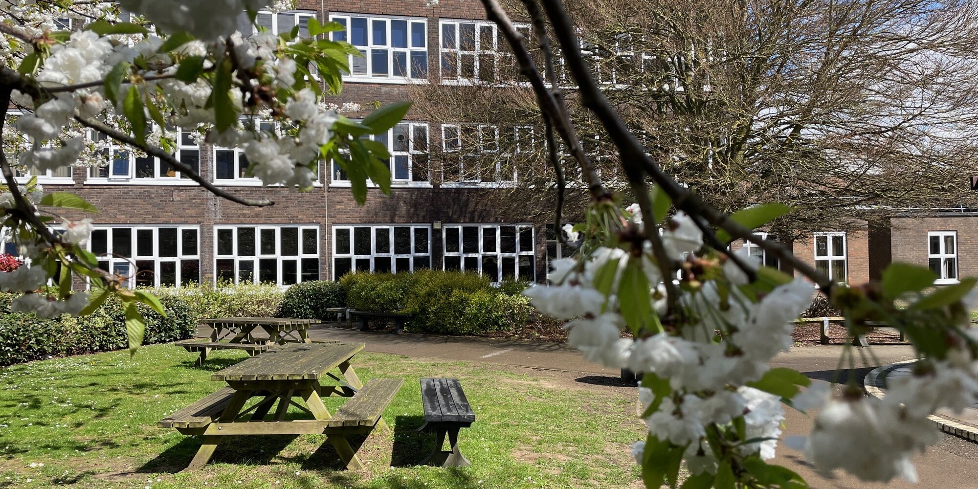 Campus view of John Hampden Grammar School