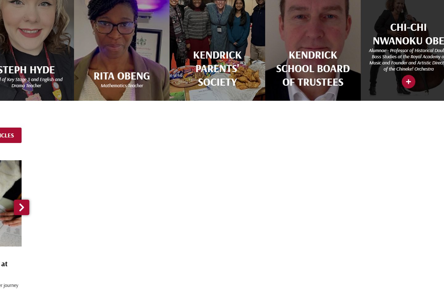 Kendrick School homepage screenshot