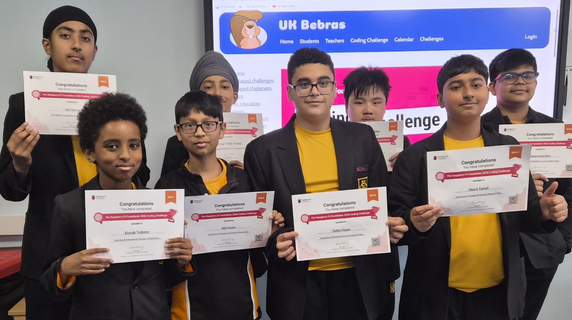 King Edward VI Handsworth Grammar School for Boys student group