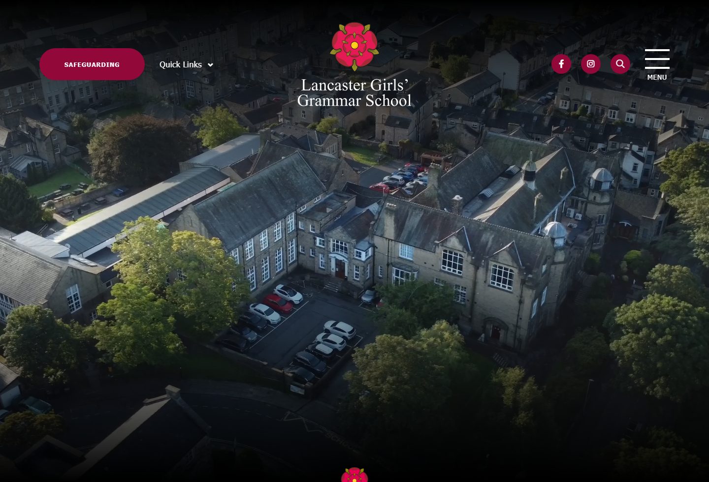 Lancaster Girls' Grammar School homepage screenshot