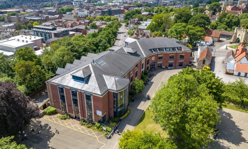Exterior of Lincoln Minster School