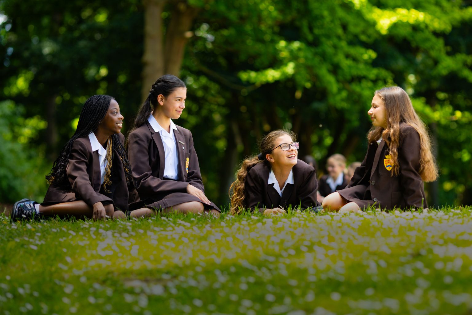 Maidstone Grammar School for Girls students outdoors
