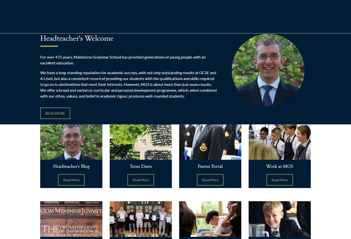 Maidstone Grammar School homepage screenshot