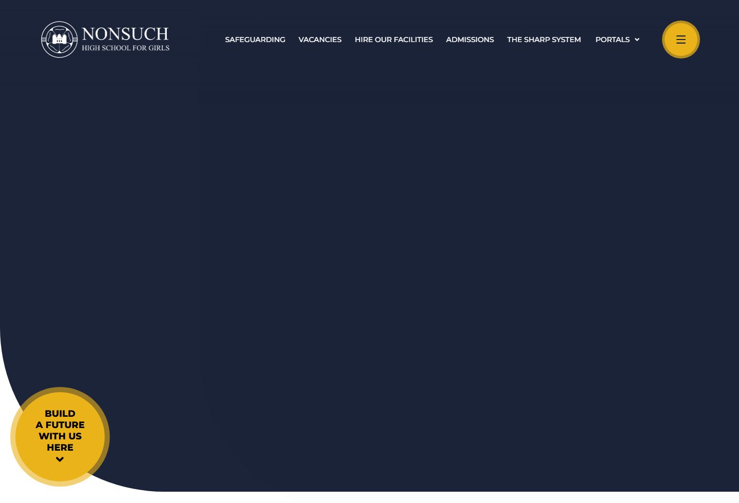 Nonsuch High School for Girls homepage screenshot