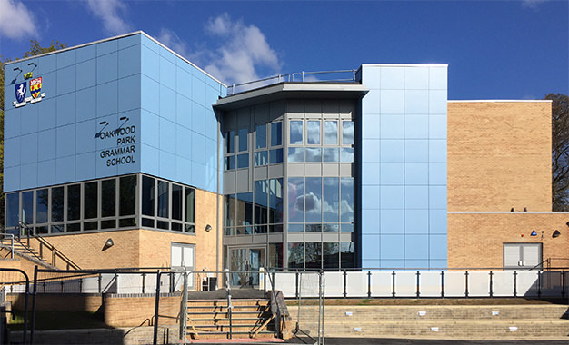 Exterior of Oakwood Park Grammar School