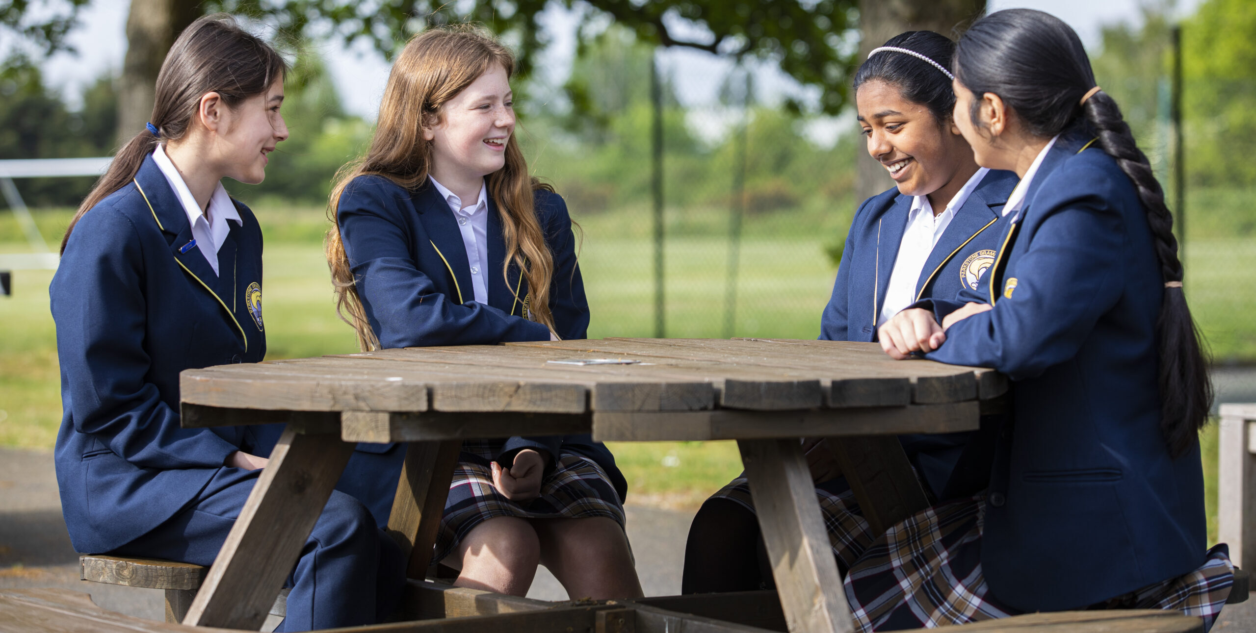 Parkstone Grammar School students outdoors