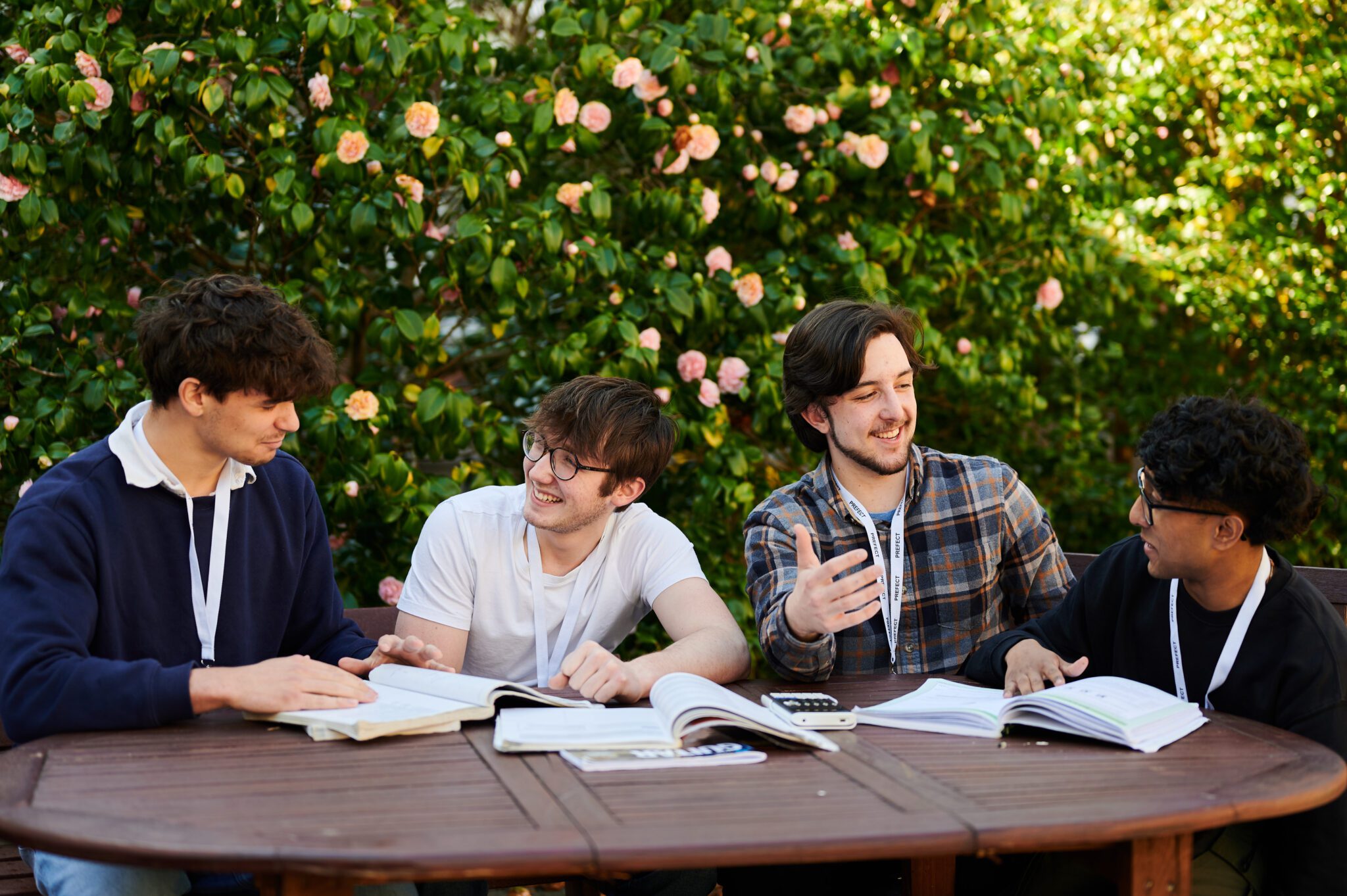 Poole Grammar School students studying