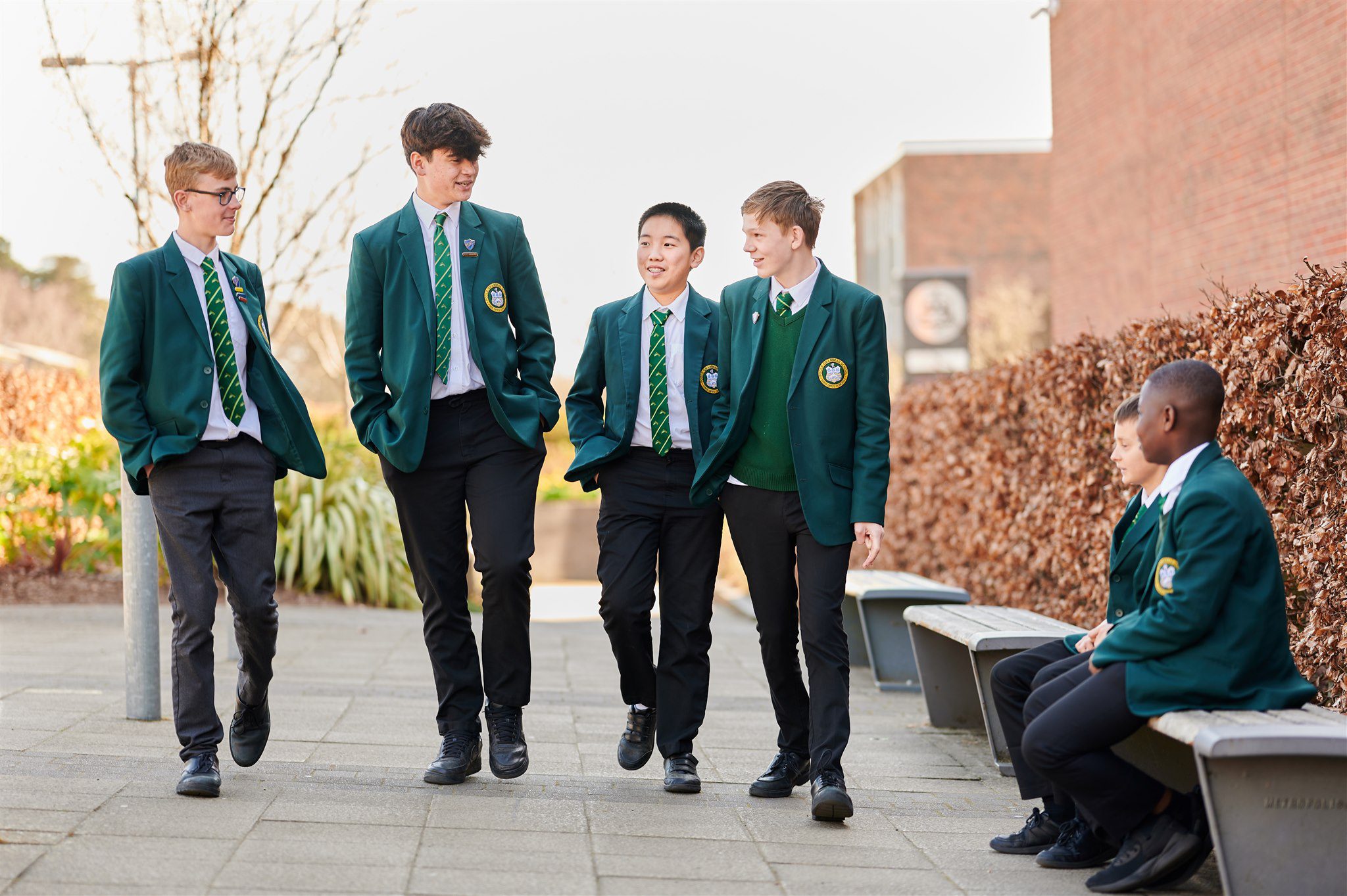 Poole Grammar School students on campus