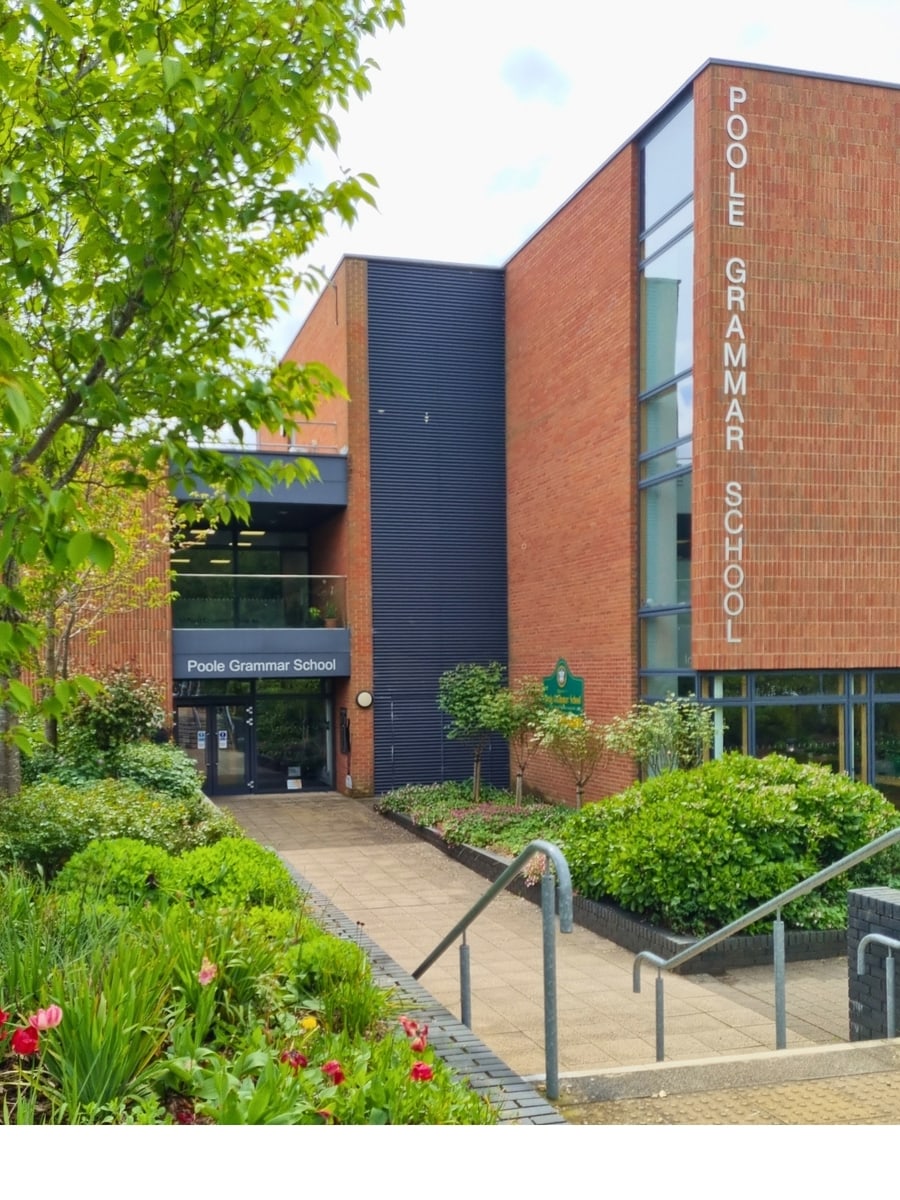 Poole Grammar School school building exterior