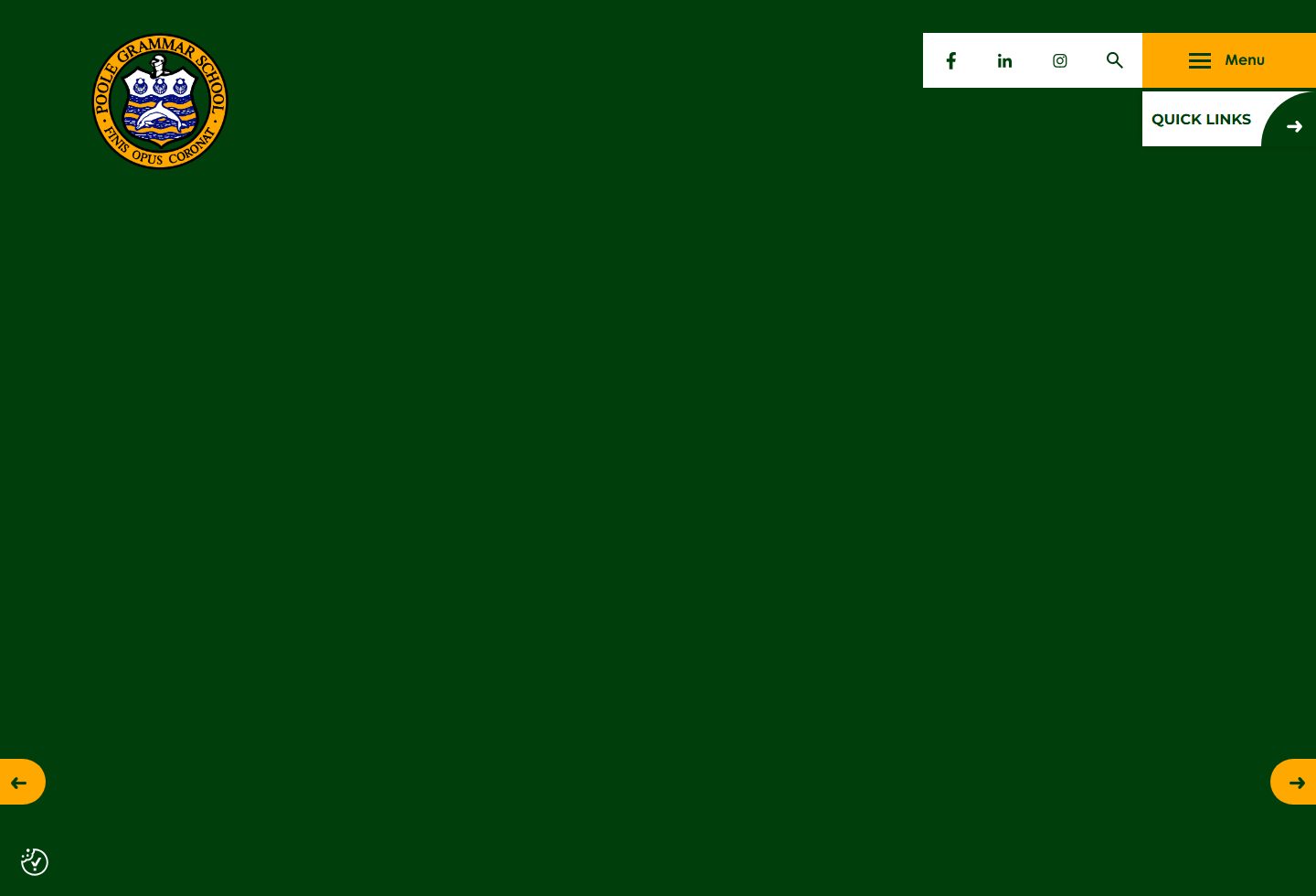 Poole Grammar School homepage screenshot