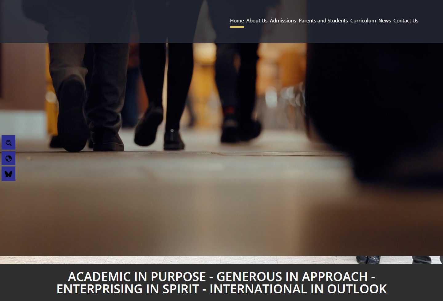 Queen Mary's Grammar School homepage screenshot