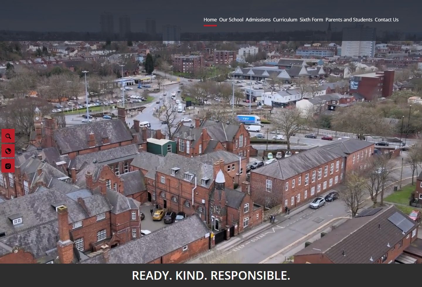 Queen Mary's High School homepage screenshot