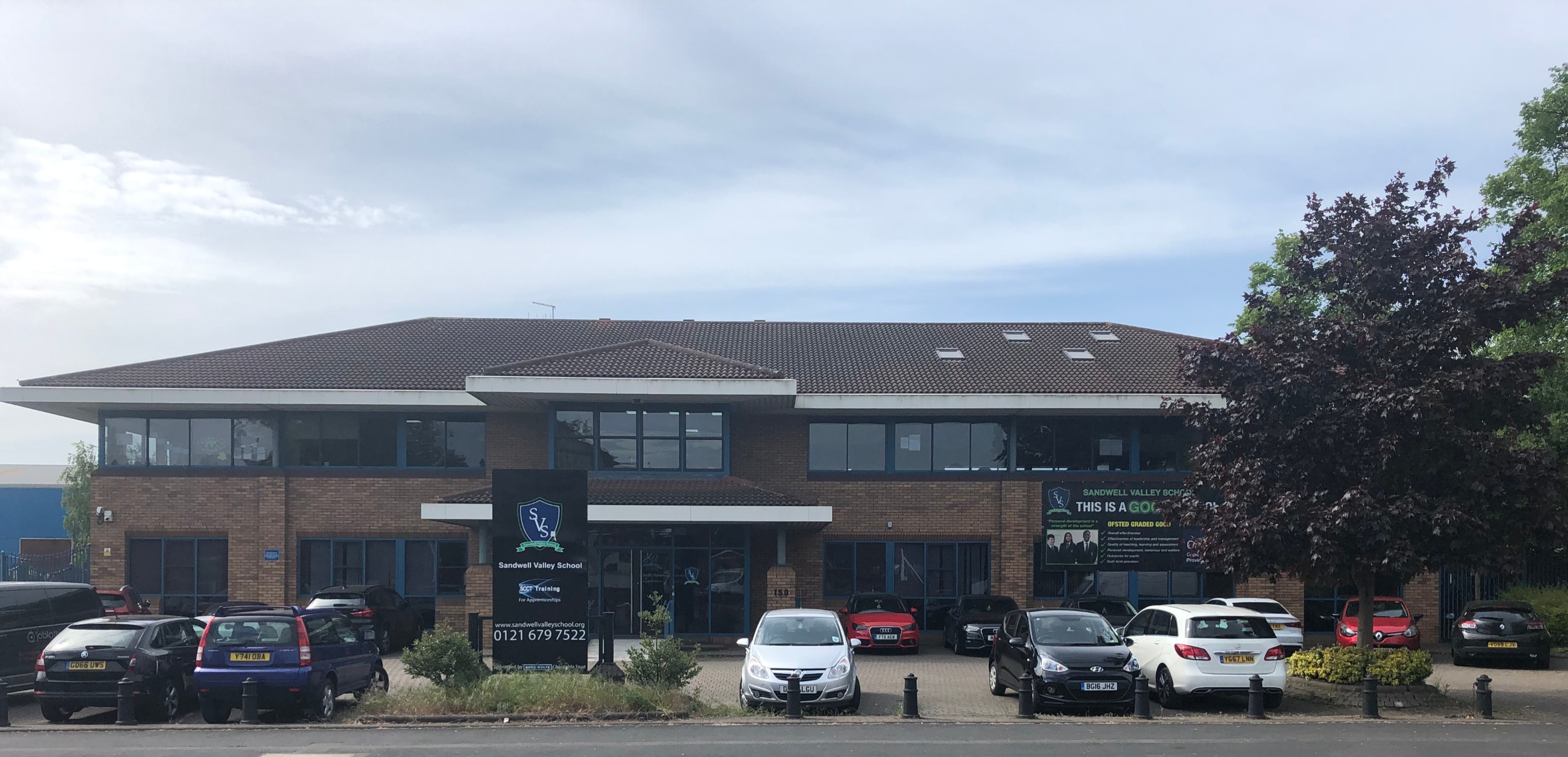 Exterior of Sandwell Valley School