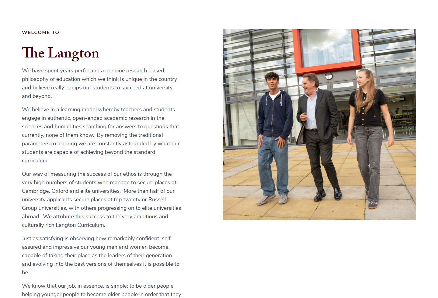 Simon Langton Grammar School for Boys homepage screenshot