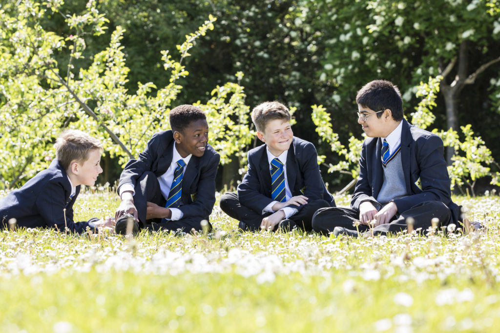 Sir Joseph Williamson's Mathematical School students outdoors