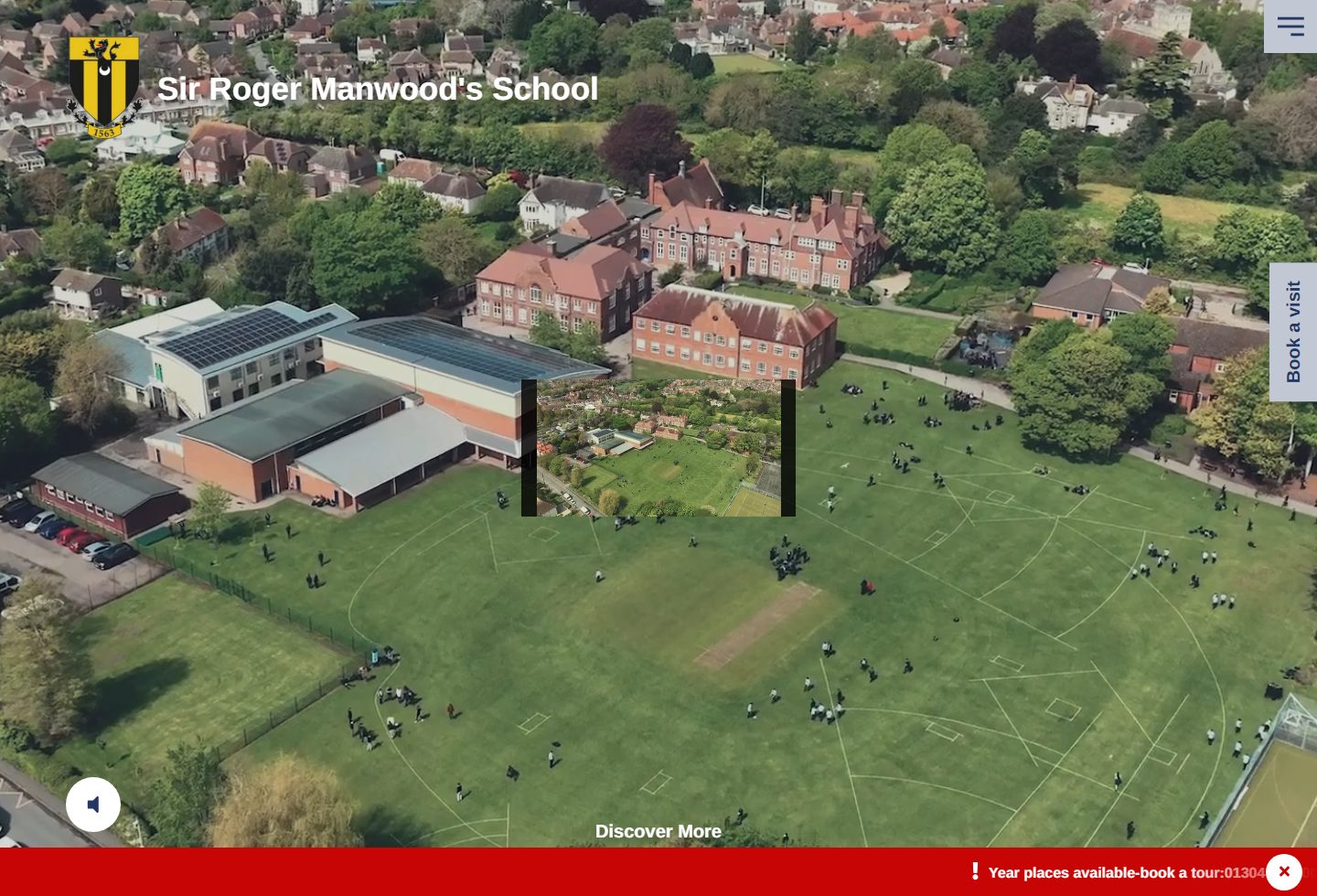 Sir Roger Manwood's School homepage screenshot