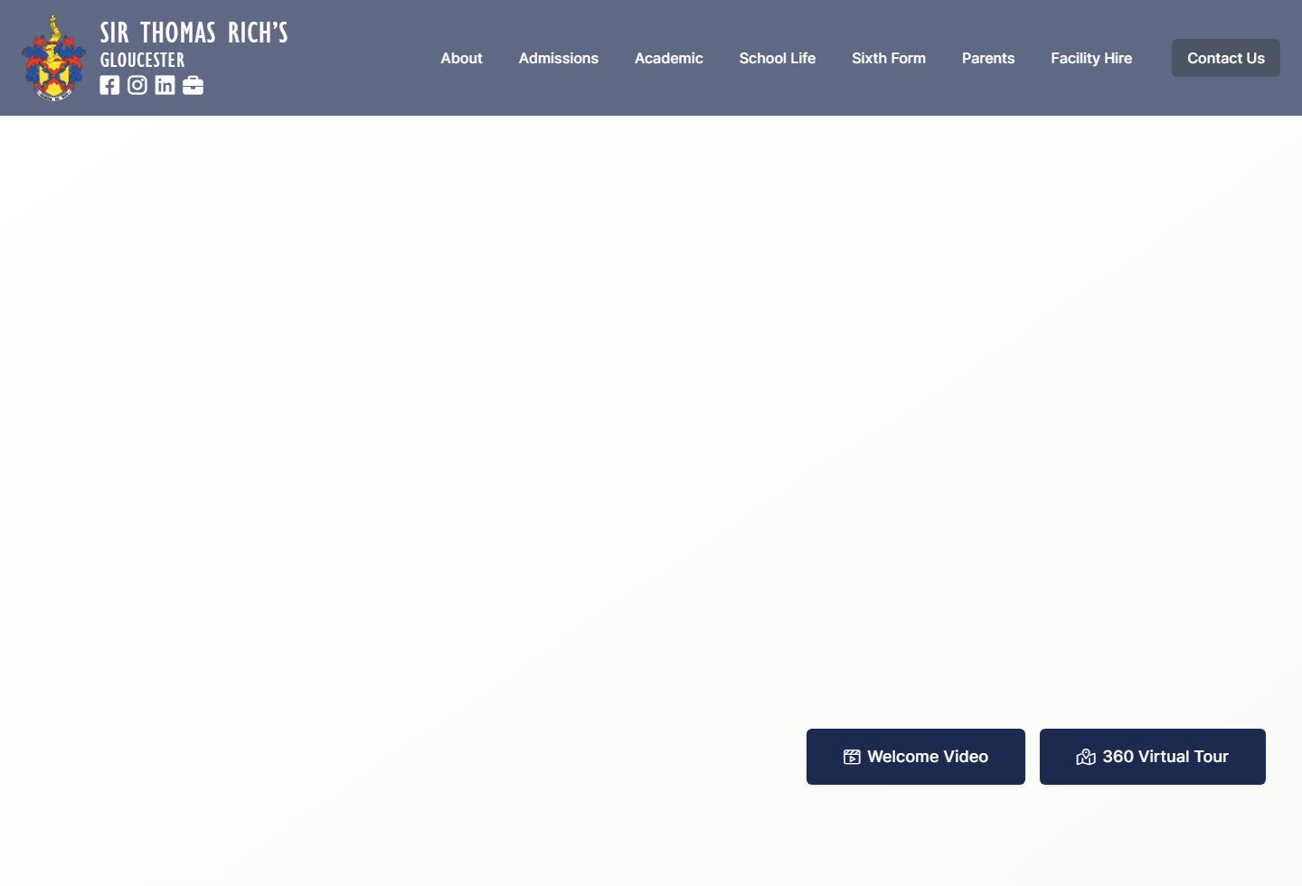 Sir Thomas Rich's School homepage screenshot