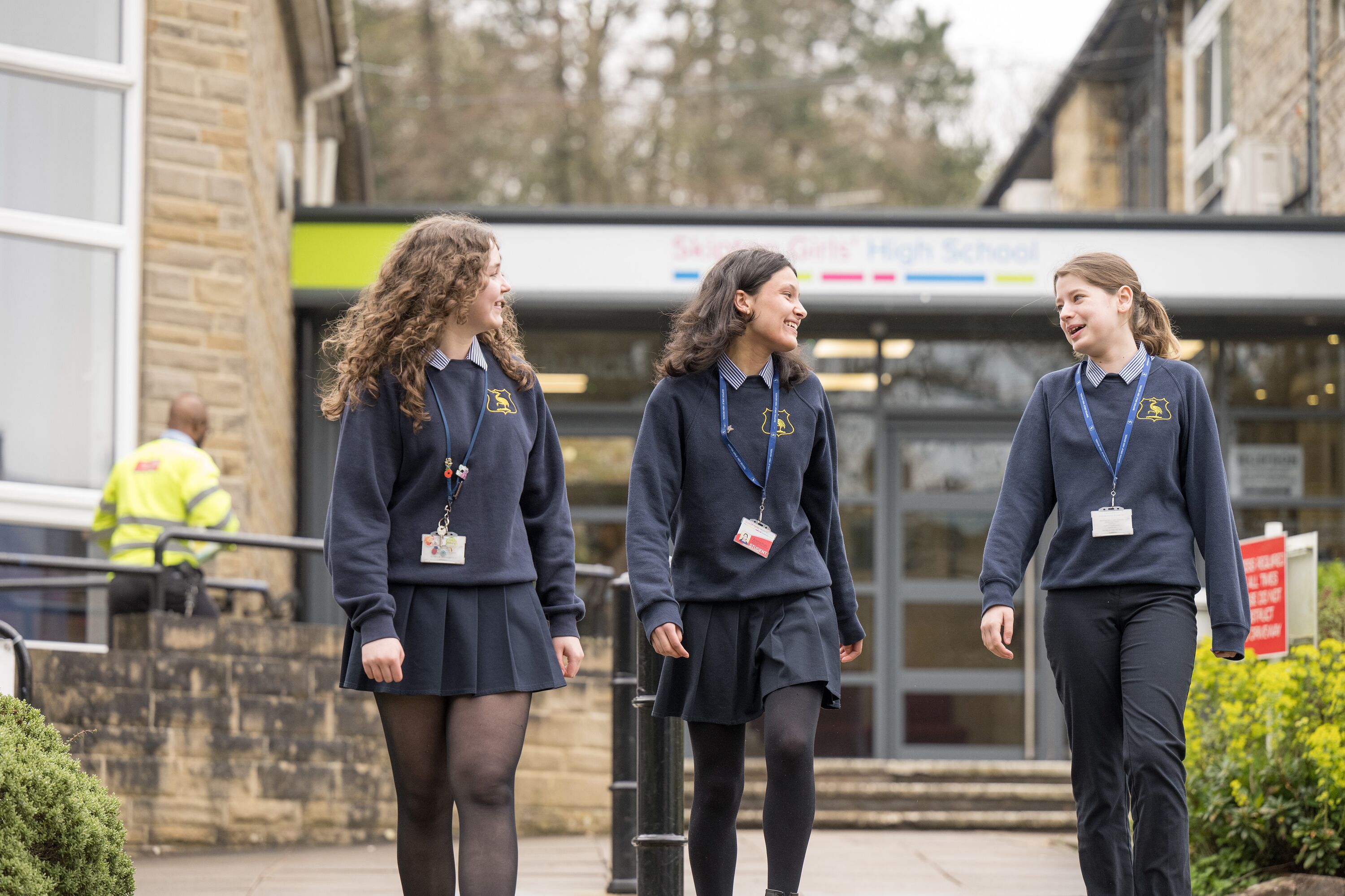 Skipton Girls' High School students outdoors