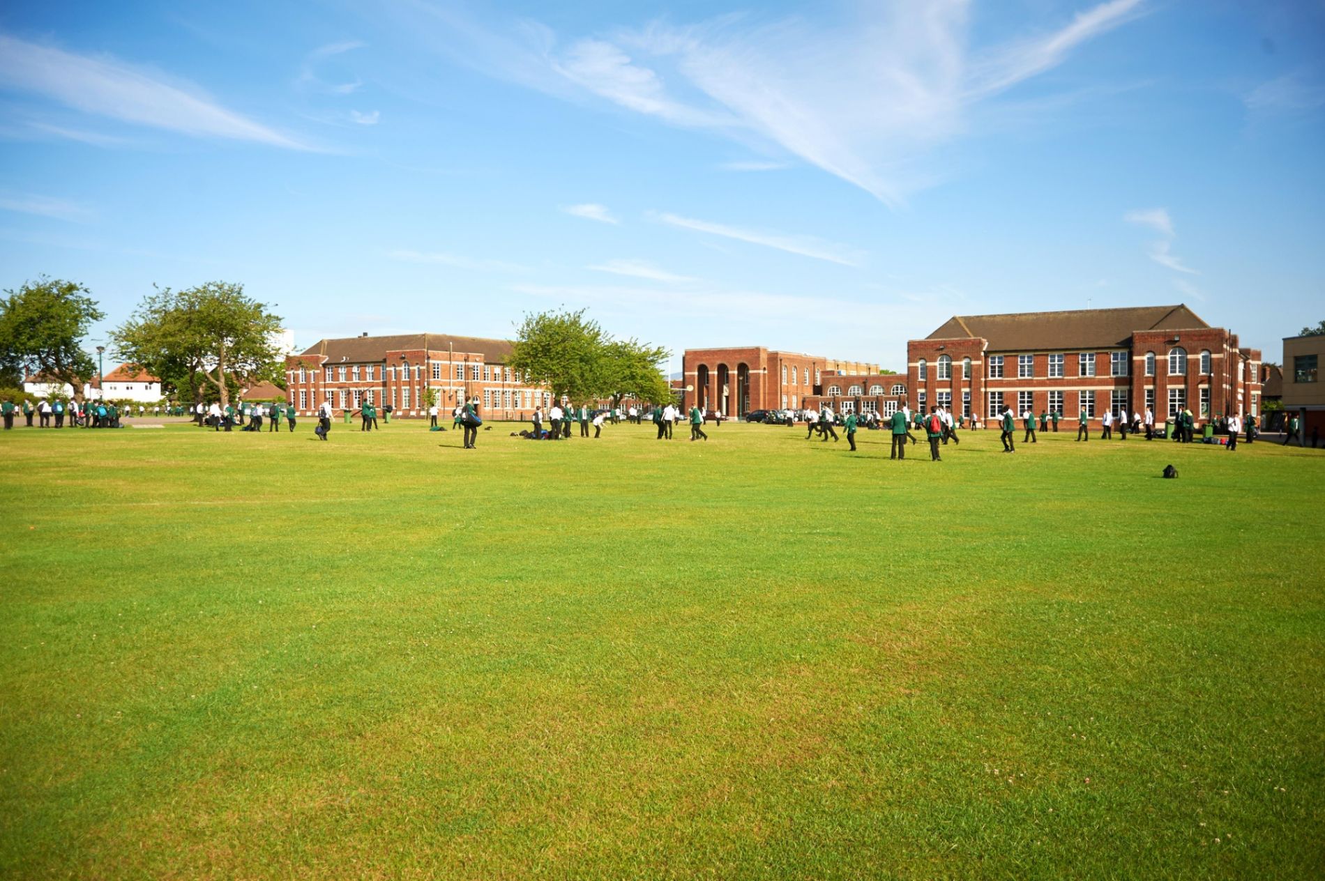 Campus view of Southend High School for Boys