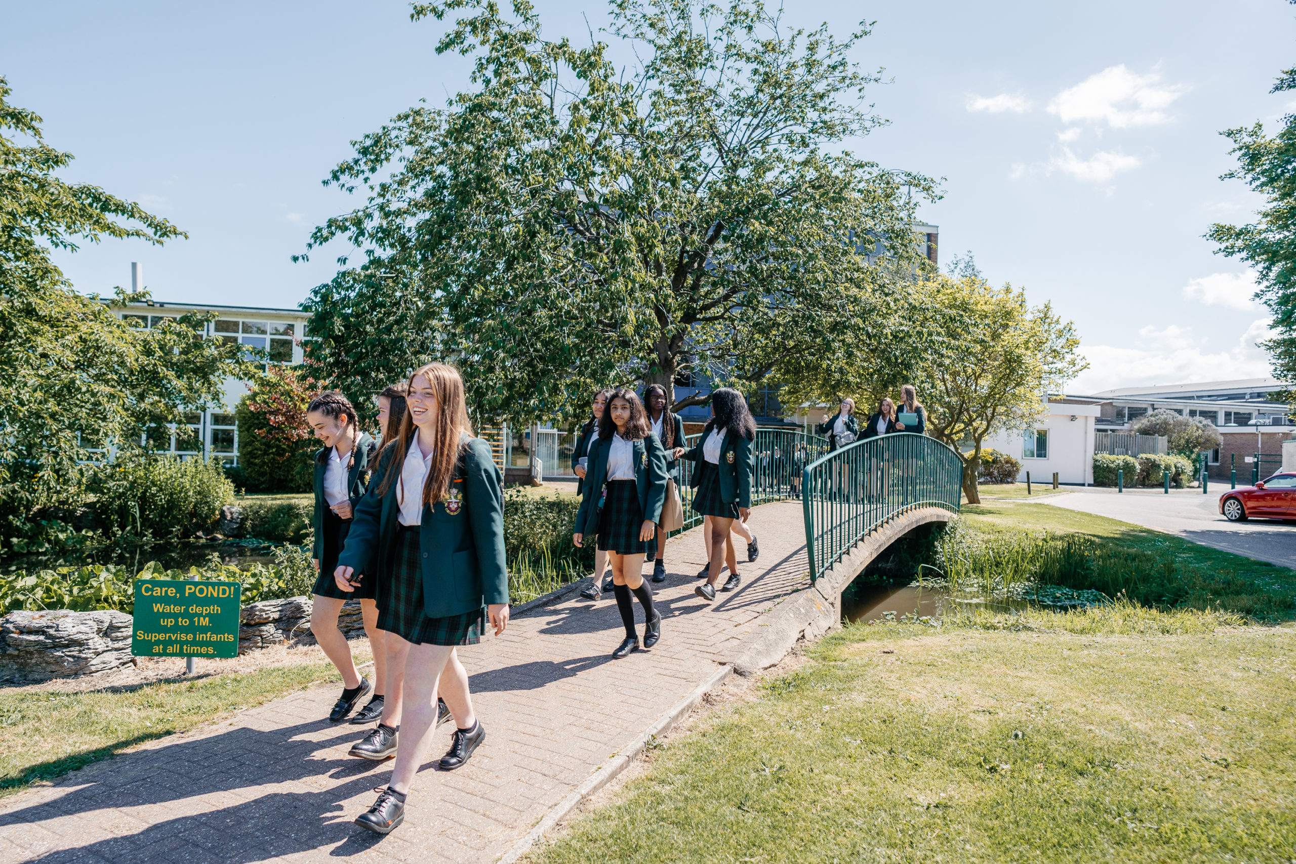 Southend High School for Girls students outdoors