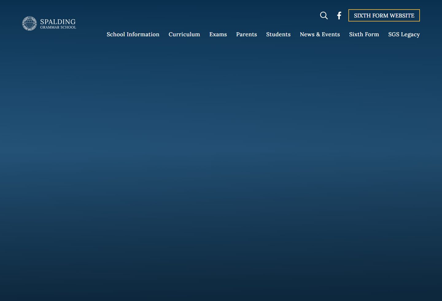 Spalding Grammar School homepage screenshot