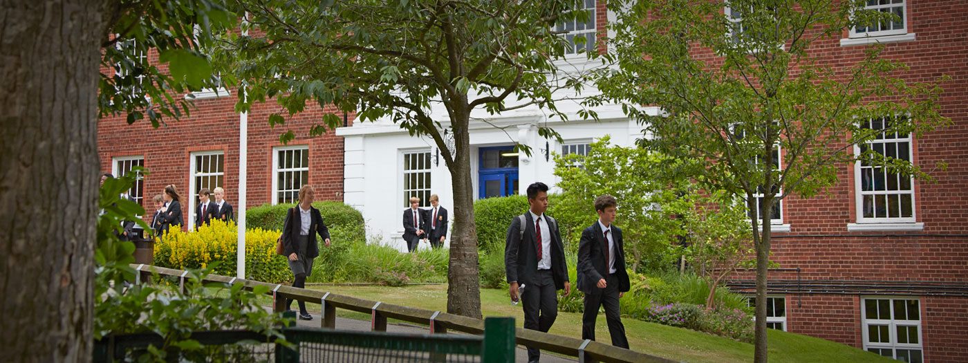 St Joseph's College students outdoors