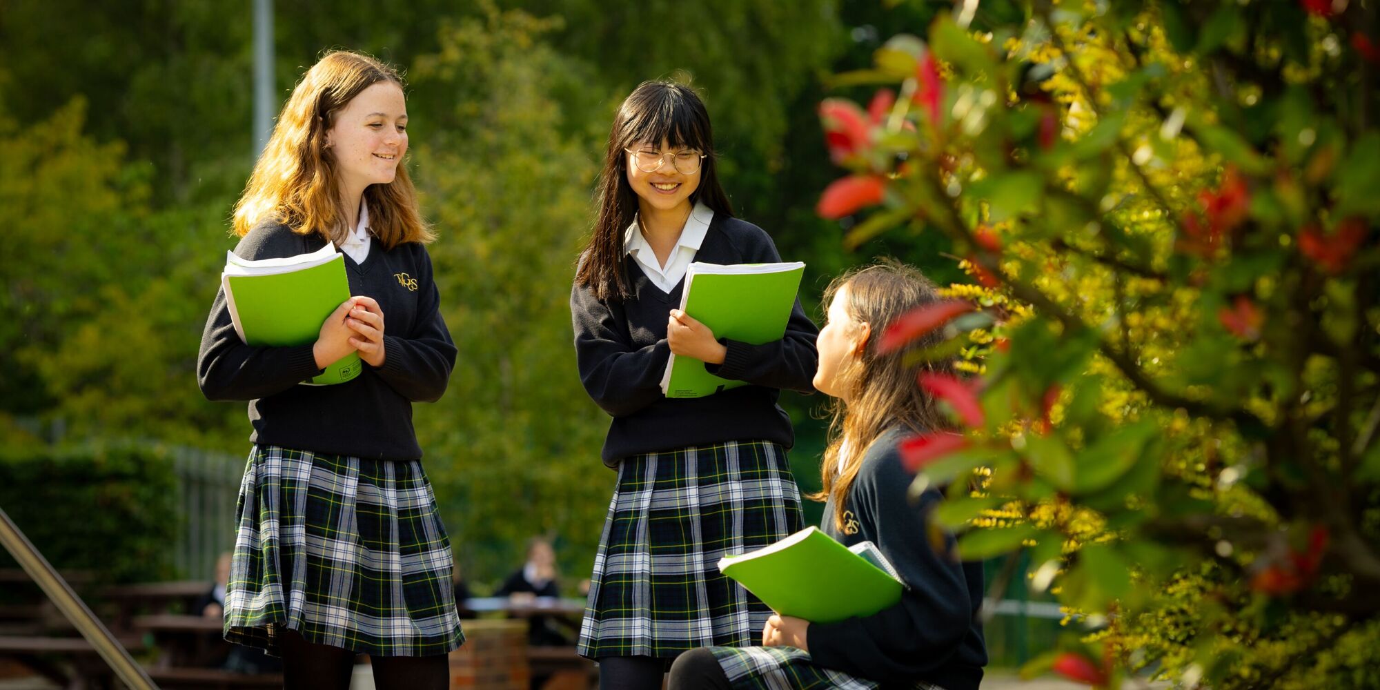 Tunbridge Wells Girls' Grammar School students outdoors