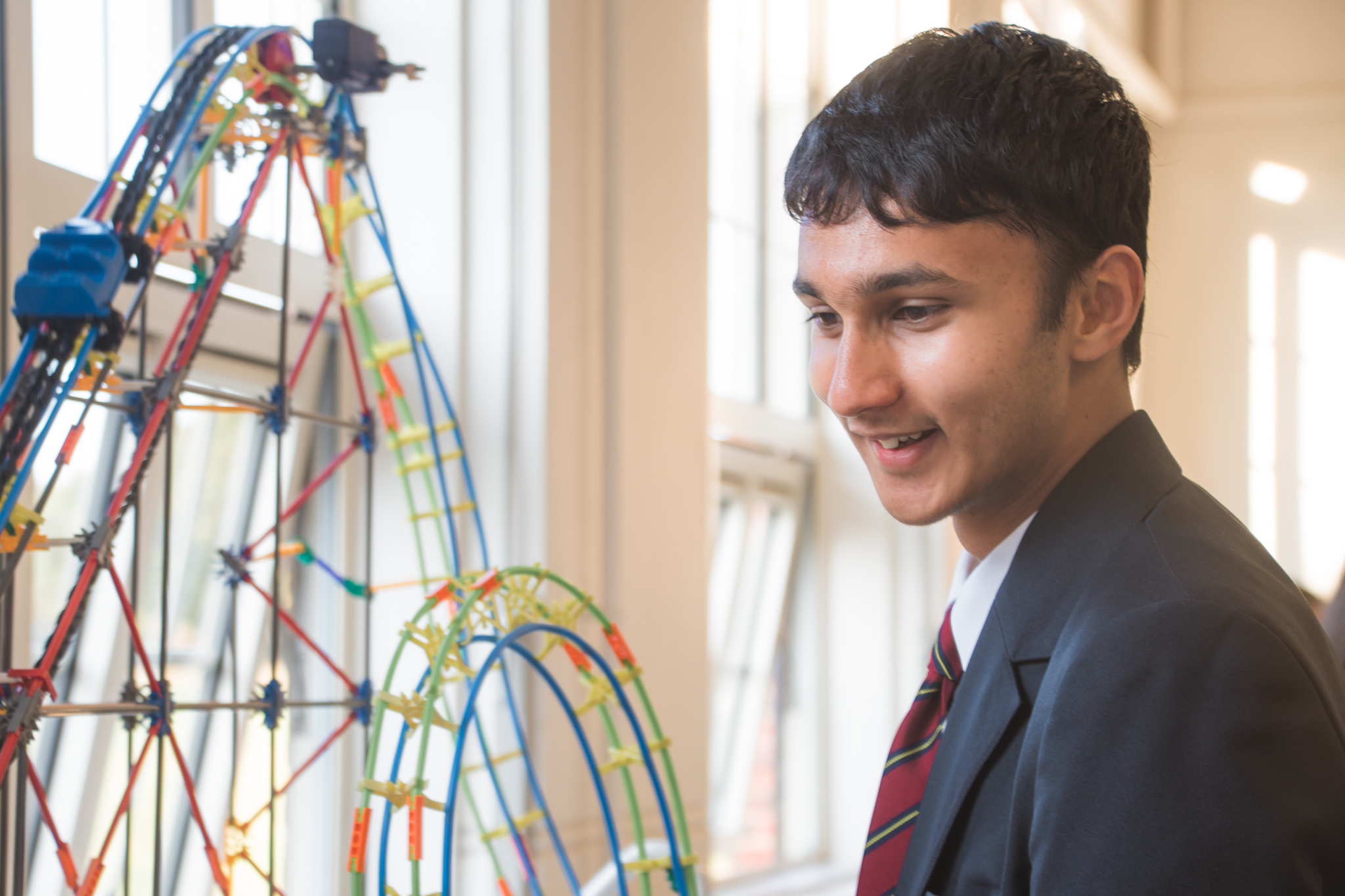 Upton Court Grammar School student in school