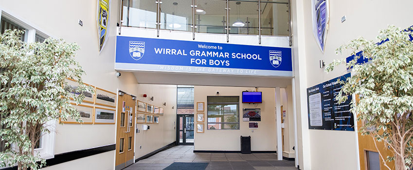 Exterior of Wirral Grammar School for Boys