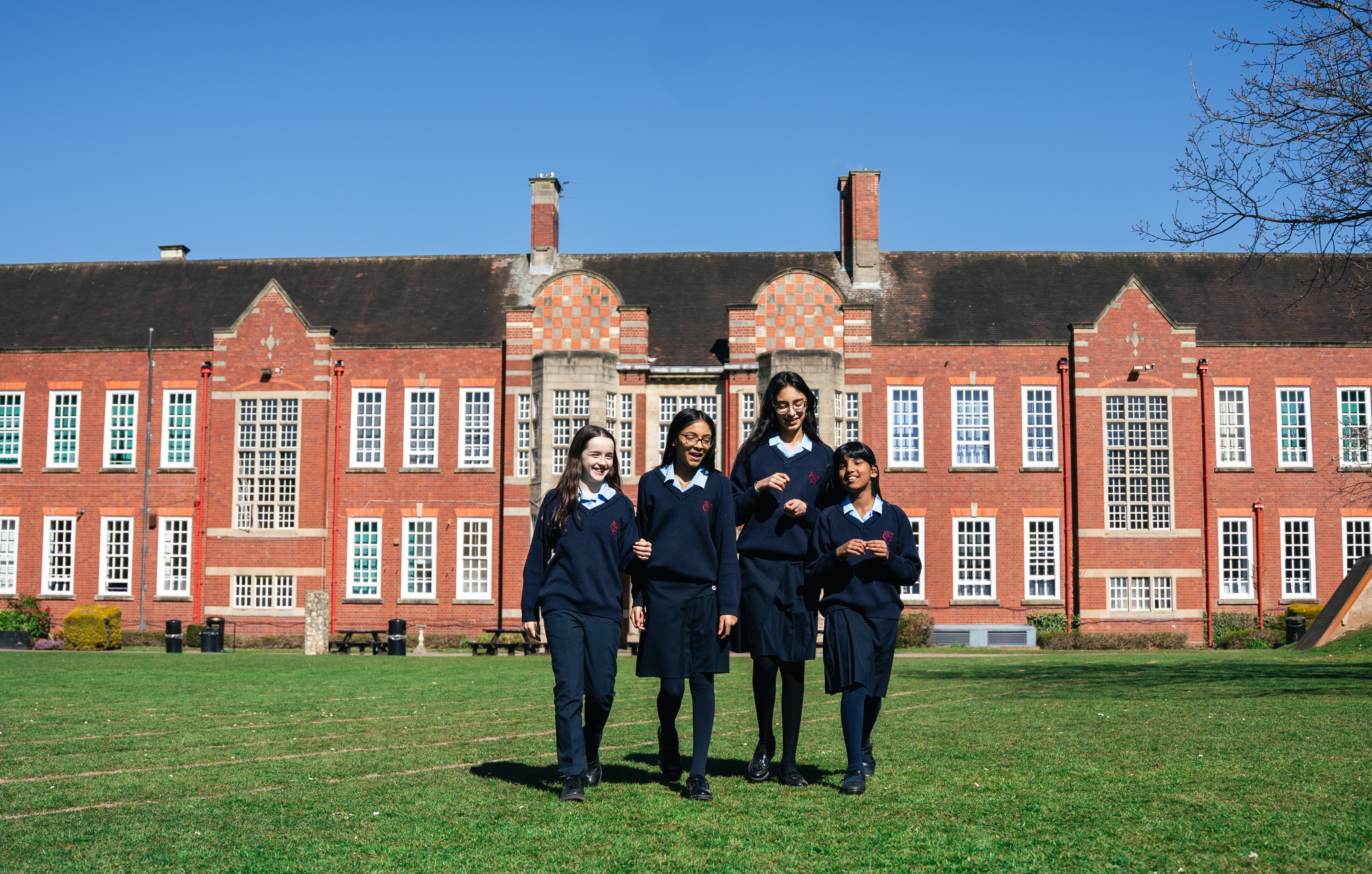 Wolverhampton Girls' High School students outside school